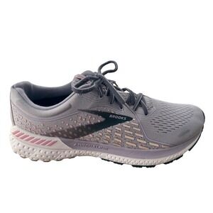 Brooks Adrenaline GTS 21 Grey Pink Running Shoes 1203291B675 Womens Size 12 B
